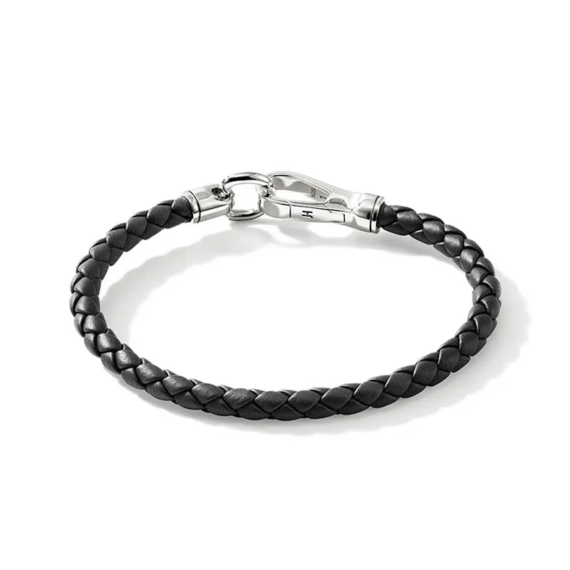 John Hardy Hook Clasp 5mm Leather Bracelet