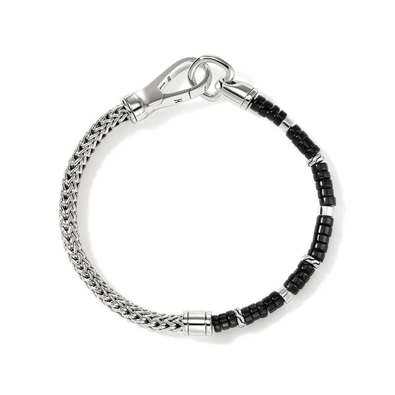 John Hardy Heishi 4mm Onyx Bracelet