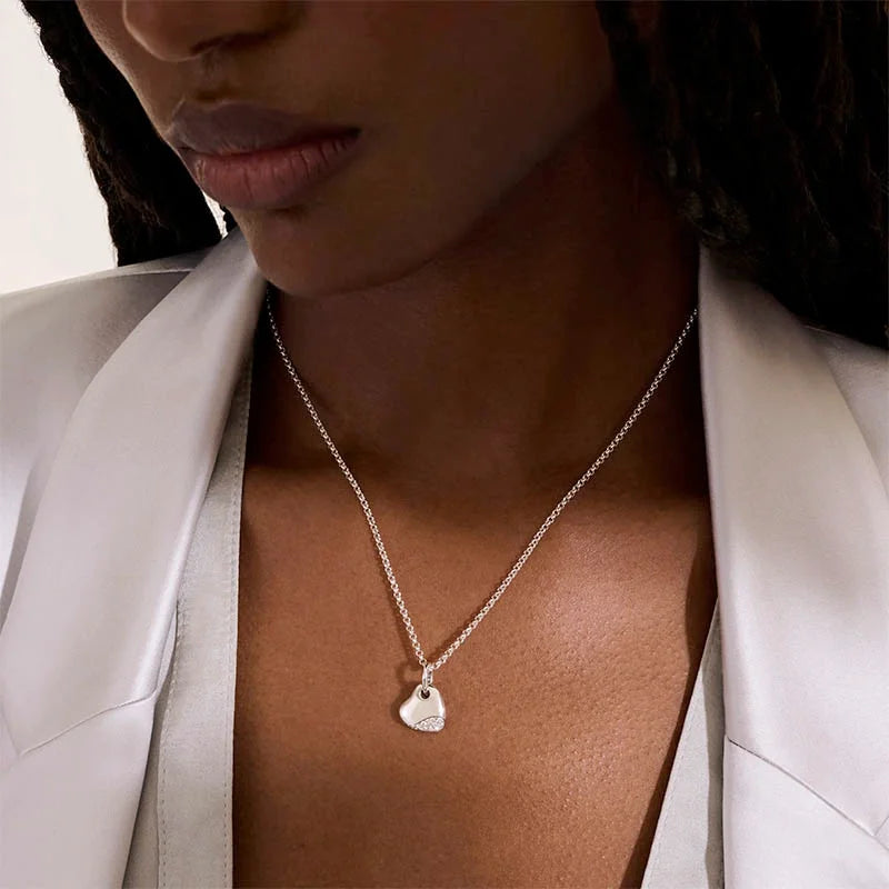 John Hardy Pebble Heart Diamond Pendant