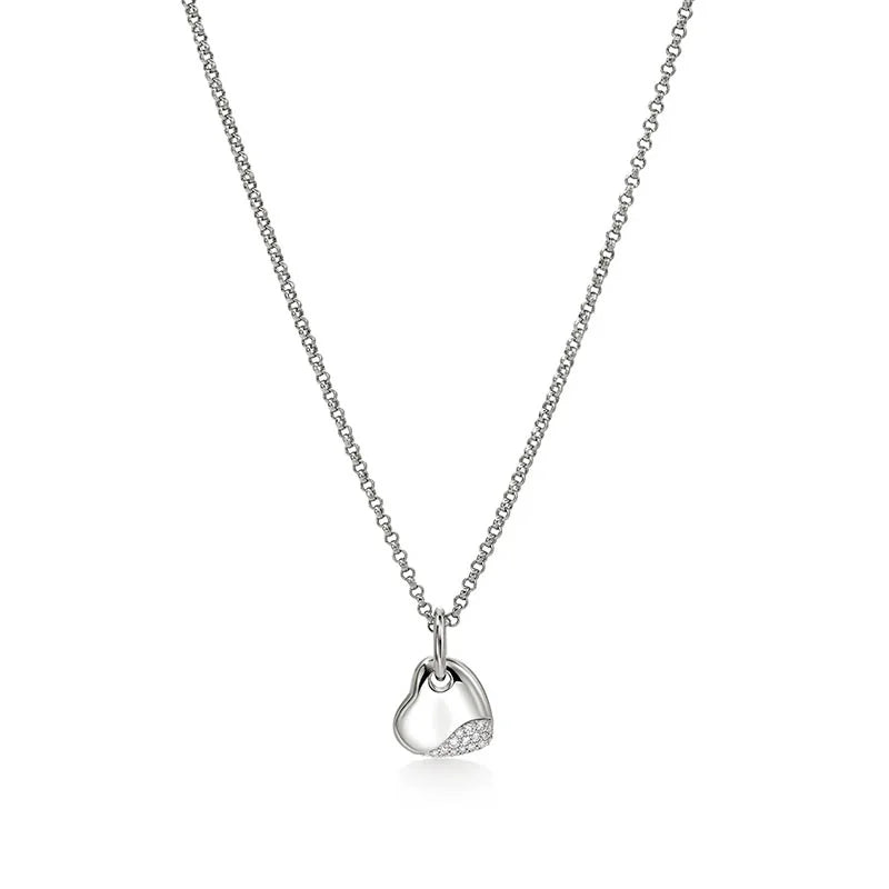 John Hardy Pebble Heart Diamond Pendant