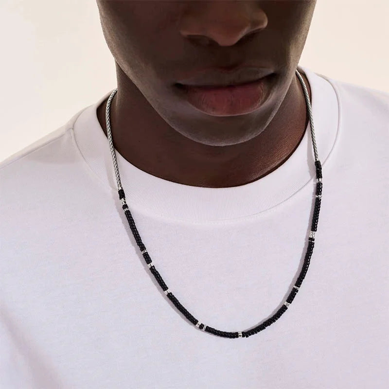 John Hardy Heishi Onyx Necklace