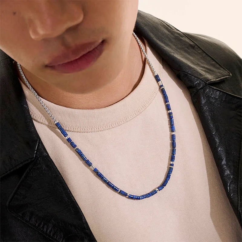 John Hardy Heishi Lapis Lazuli Necklace