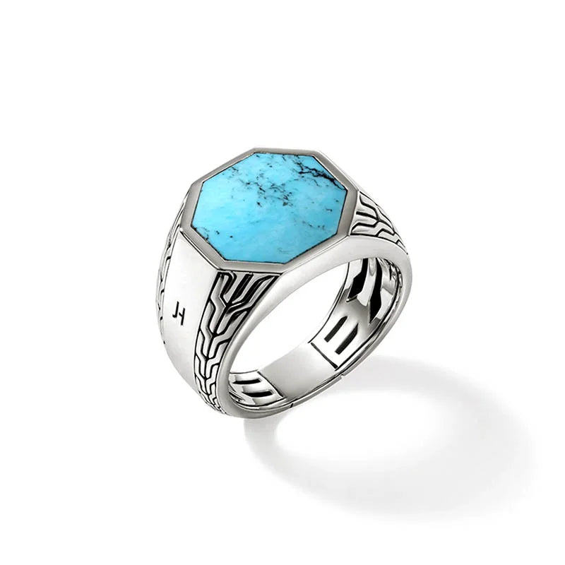 John Hardy Turquoise Signet Ring