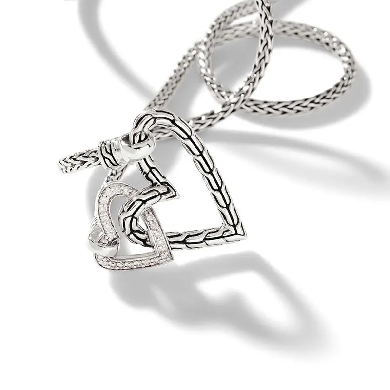 John Hardy Classic Chain Manah Heart Necklace