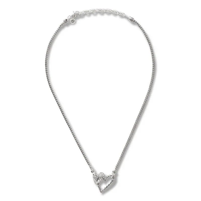 John Hardy Classic Chain Manah Heart Necklace