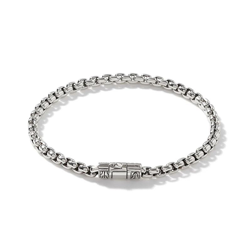 John Hardy Sterling Silver 4mm Icon Box Chain Bracelet