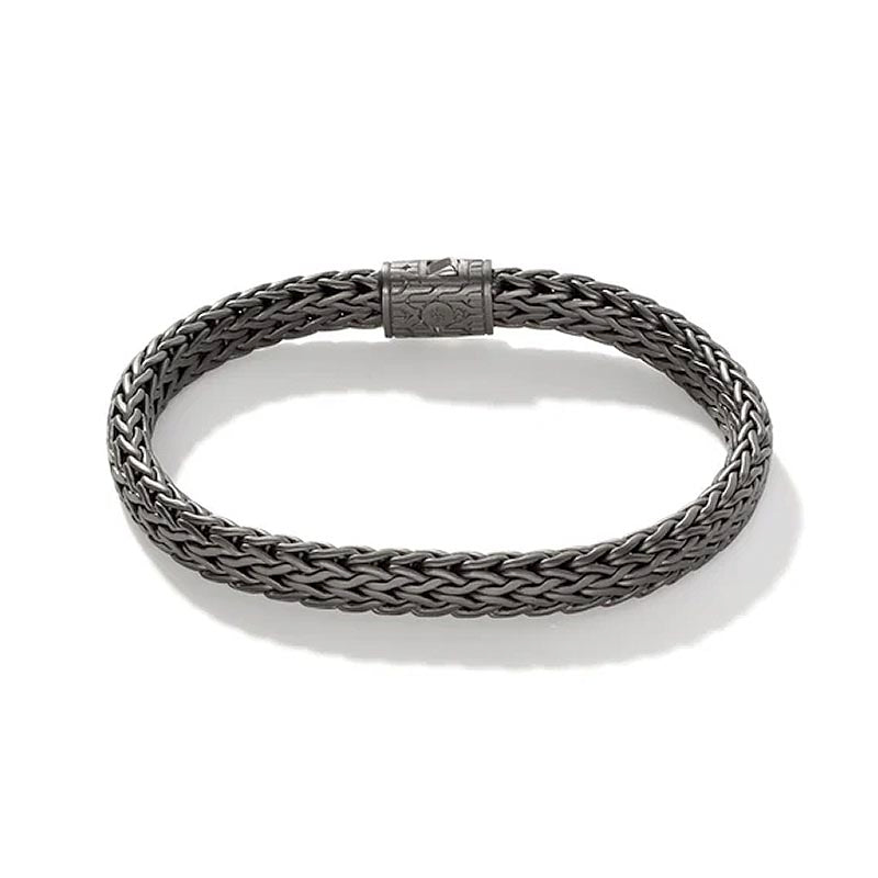 John Hardy Sterling Silver 7.5mm Icon Dark Bracelet