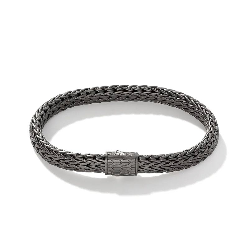 John Hardy Sterling Silver 7.5mm Icon Dark Bracelet