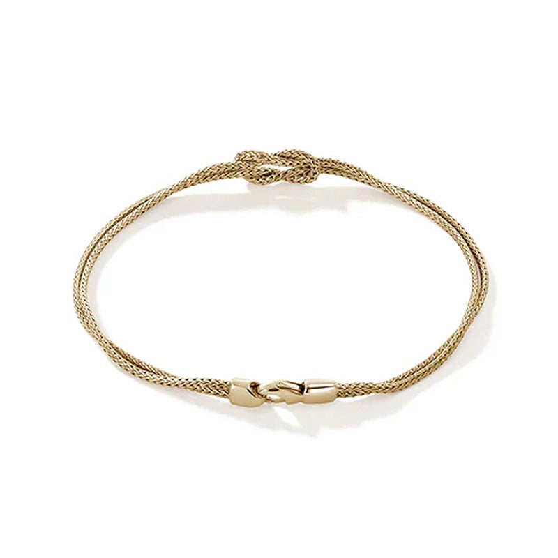 John Hardy 1.8mm Yellow Gold Love Knot Bracelet