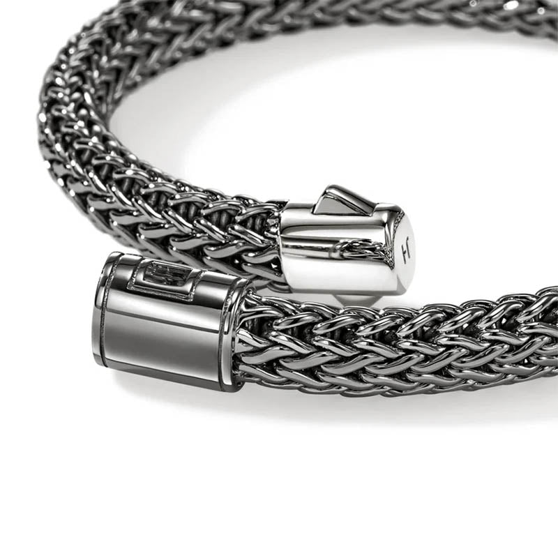 John Hardy Dark Sterling Silver 7.5mm Icon Bracelet