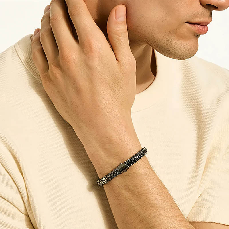 John Hardy Dark Sterling Silver 7.5mm Icon Bracelet