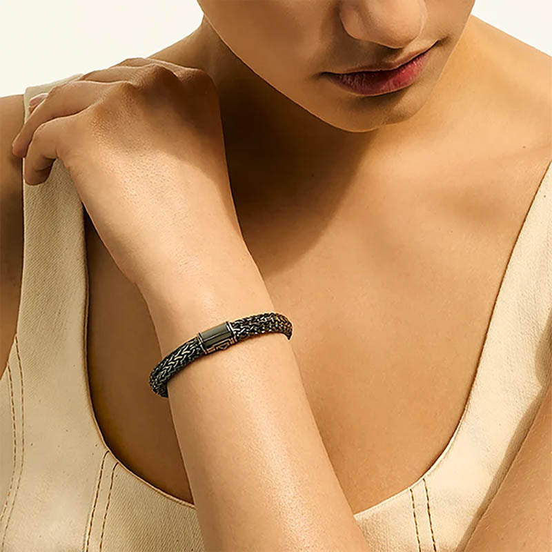 John Hardy Dark Sterling Silver 7.5mm Icon Bracelet