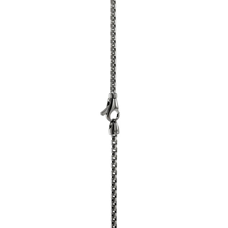 John Hardy Dark Sterling Silver Icon Tag Pendant Necklace