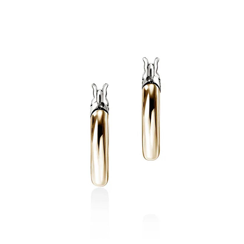 John Hardy Sterling Silver & Yellow Gold 10mm Essentials Crossover Earrings