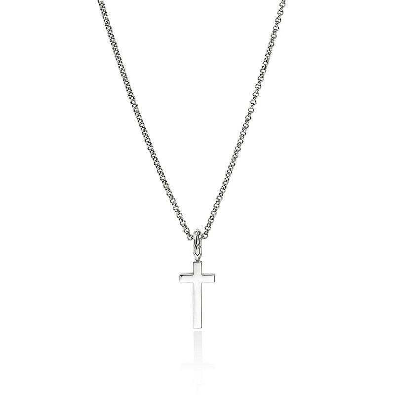 John Hardy Essentials Sterling Silver & Diamond Cross Pendant