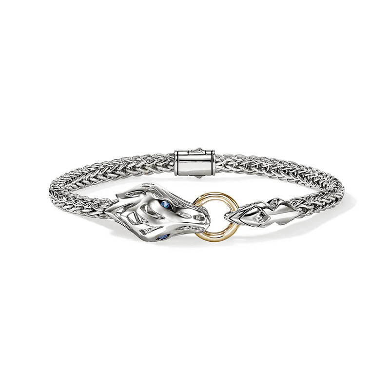 John Hardy Sterling Silver & Yellow Gold 4.4mm Naga Bracelet