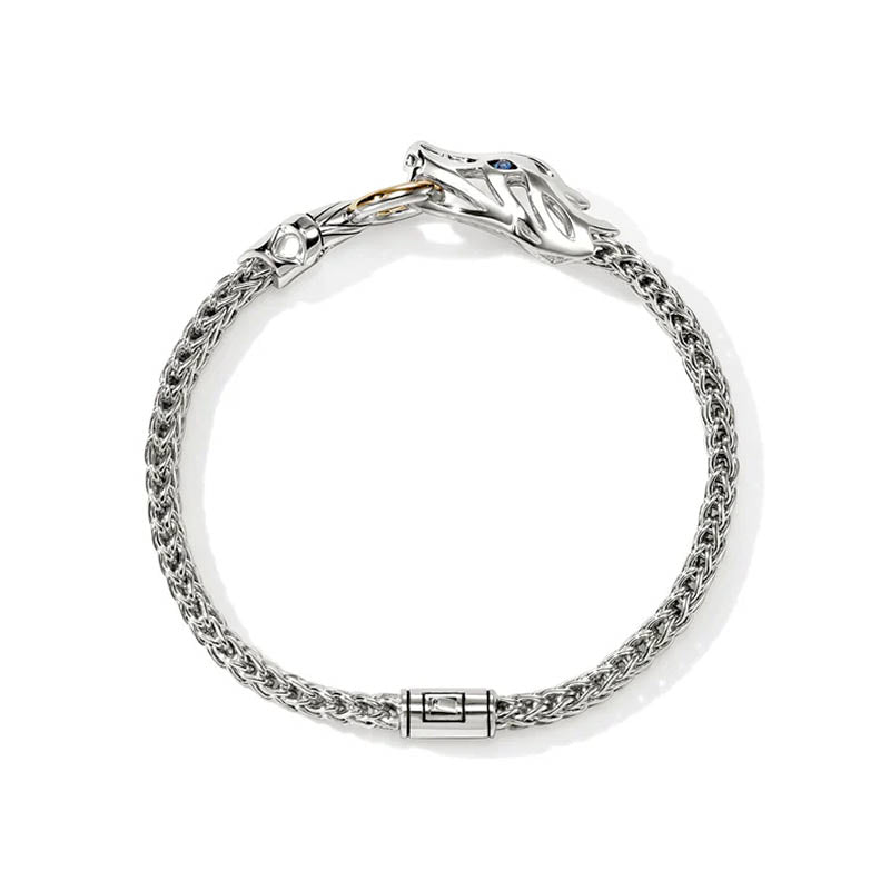 John Hardy Sterling Silver & Yellow Gold 4.4mm Naga Bracelet
