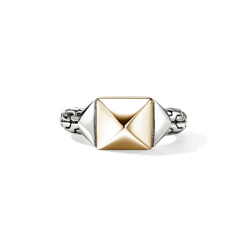John Hardy Sterling Silver & Yellow Gold 9mm Icon Stud Ring