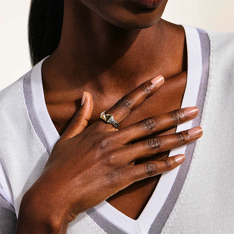 John Hardy Sterling Silver & Yellow Gold 9mm Icon Stud Ring