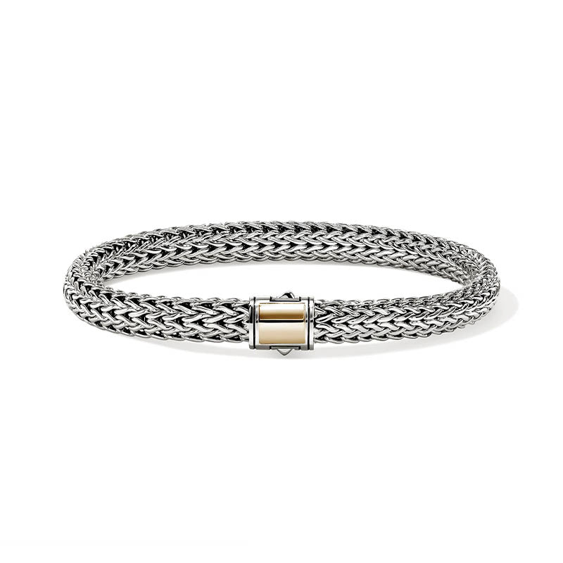 John Hardy Icon 6.5mm Sterling Silver & Yellow Gold Bracelet