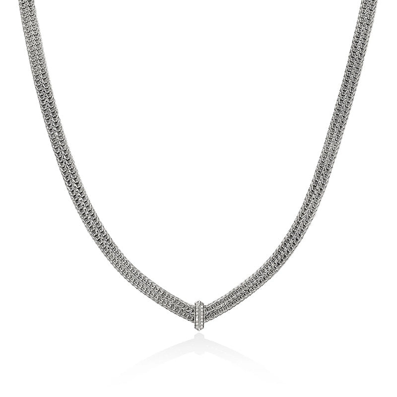 John Hardy Icon Sterling Silver & Diamond 6mm Link Necklace