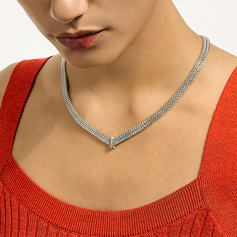 John Hardy Icon Sterling Silver & Diamond 6mm Link Necklace