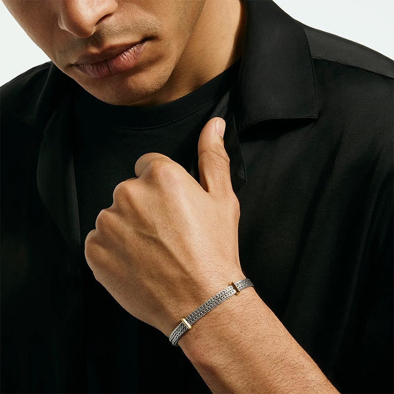 John Hardy Icon Sterling Silver & Yellow Gold 6mm Link Bracelet
