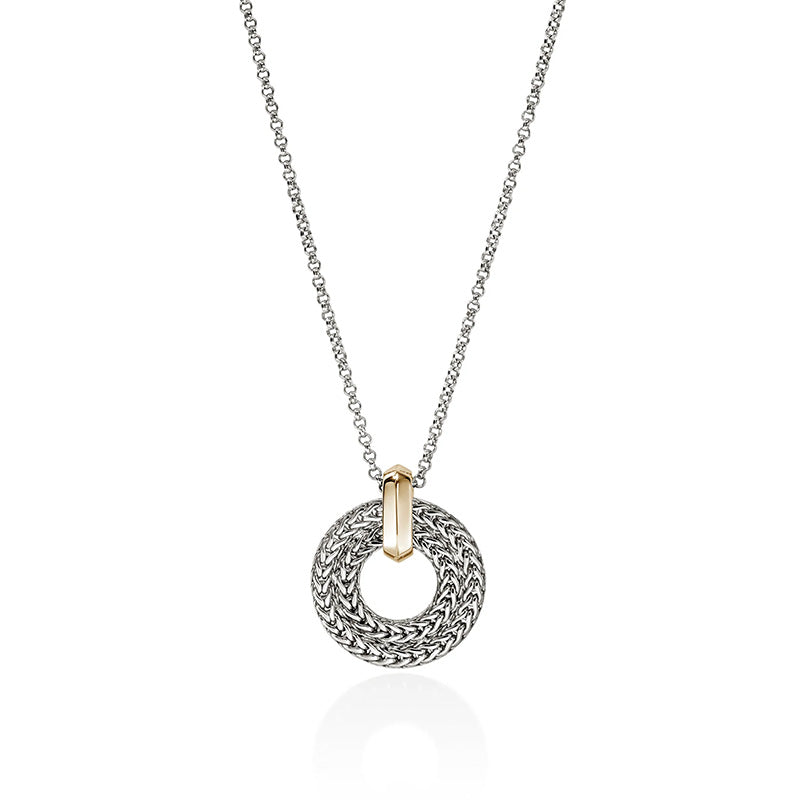 John Hardy Icon Sterling Silver & Yellow Gold Round Link Pendant