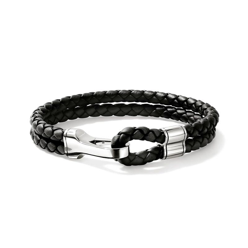 John Hardy Leather Hook Clasp 10mm Bracelet