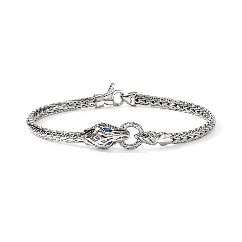 John Hardy Naga Sterling Silver & Diamond Bracelet