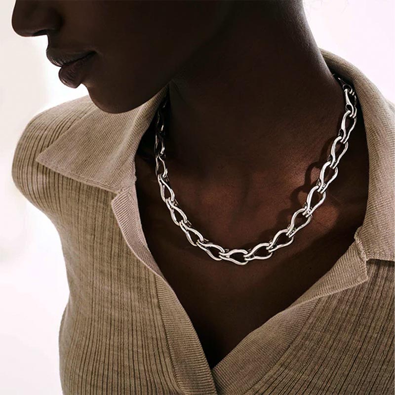 John Hardy Sterling Silver 12mm Surf Necklace