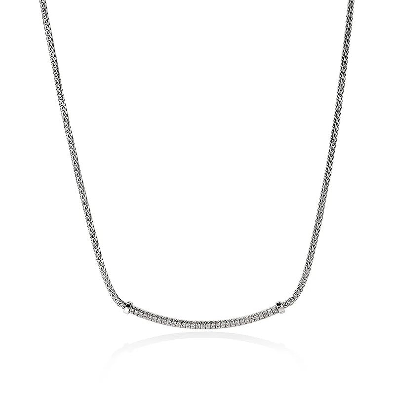 John Hardy Sterling Silver & Pavé Diamond Essentials Necklace