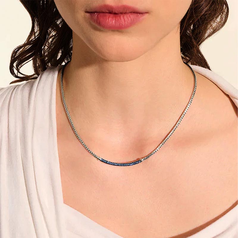 John Hardy Sterling Silver & Blue Sapphire Essentials Necklace