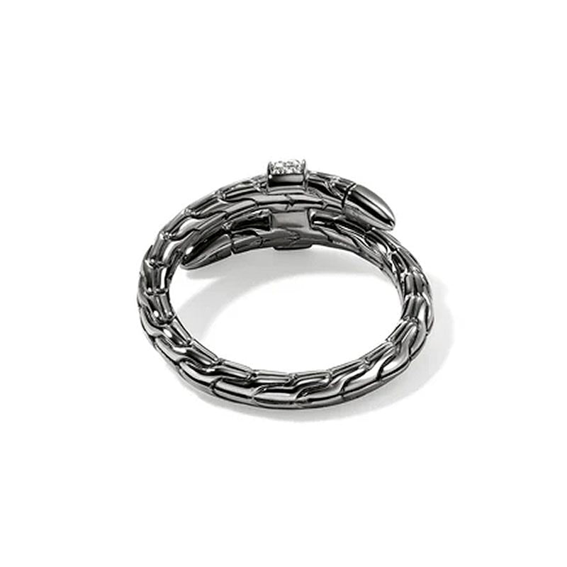 John Hardy 2.5mm Spear Wrap Ring with Diamonds