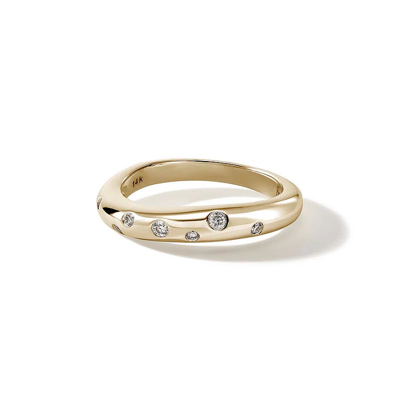 John Hardy Yellow Gold Slim Surf Ring