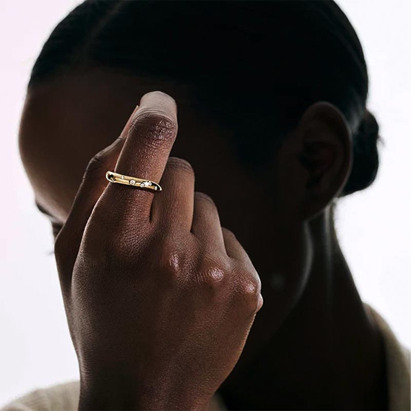 John Hardy Yellow Gold Slim Surf Ring