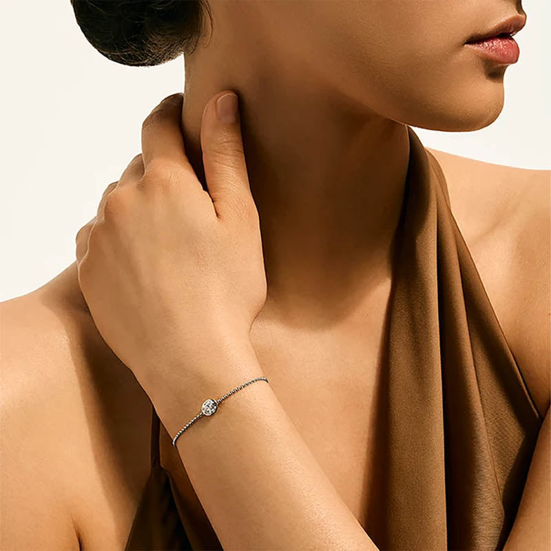 John Hardy Sterling Silver 1.5mm Lovestruck Diamond Bracelet