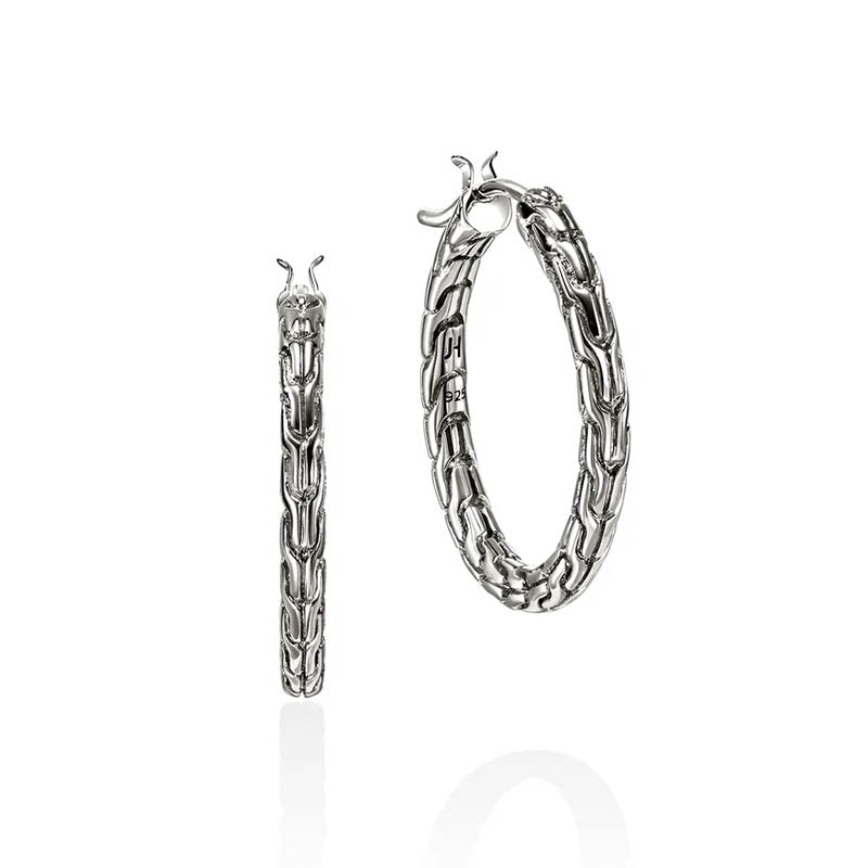 John Hardy Sterling Silver 22mm Essentials Hoop Earrings