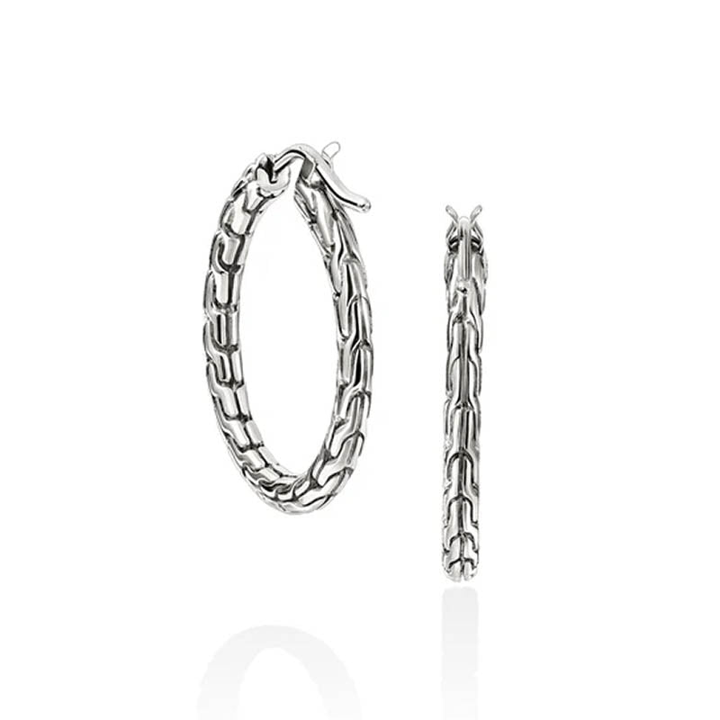 John Hardy Sterling Silver 22mm Essentials Hoop Earrings