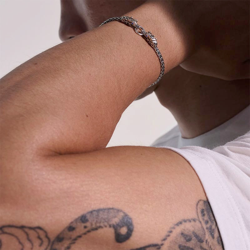 John Hardy Sterling Silver 3.5mm Naga Bracelet