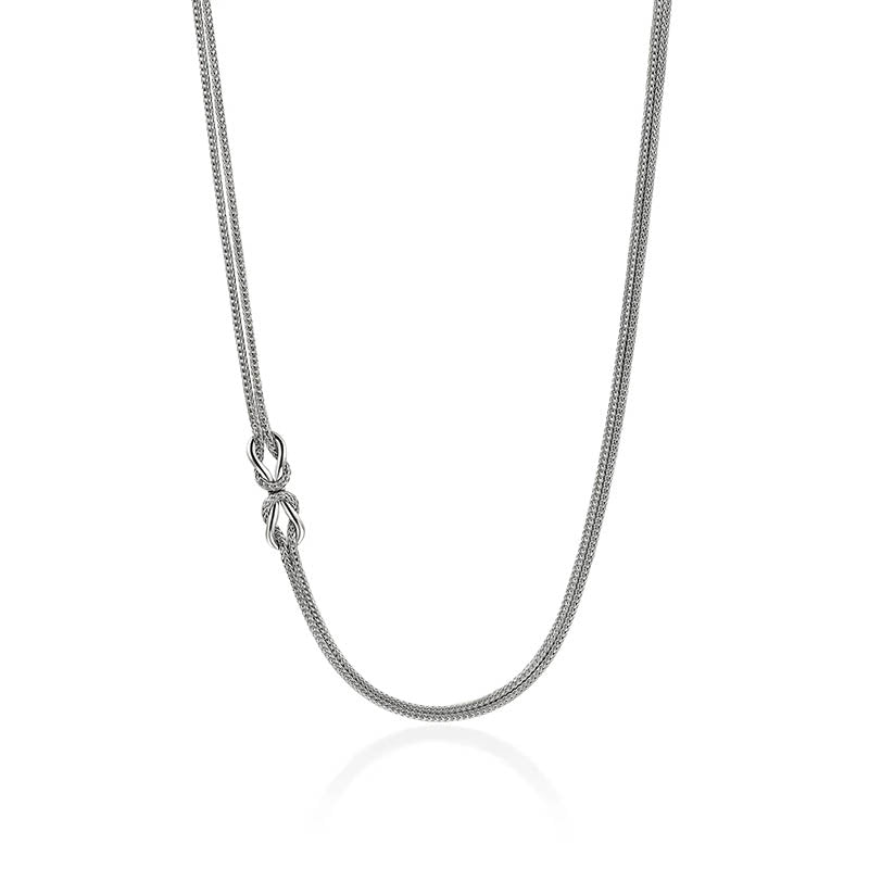 John Hardy Sterling Silver Infinite Love Knot Station Necklace