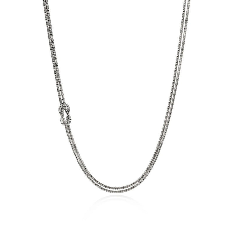 John Hardy Sterling Silver 3.6mm Love Knot Necklace