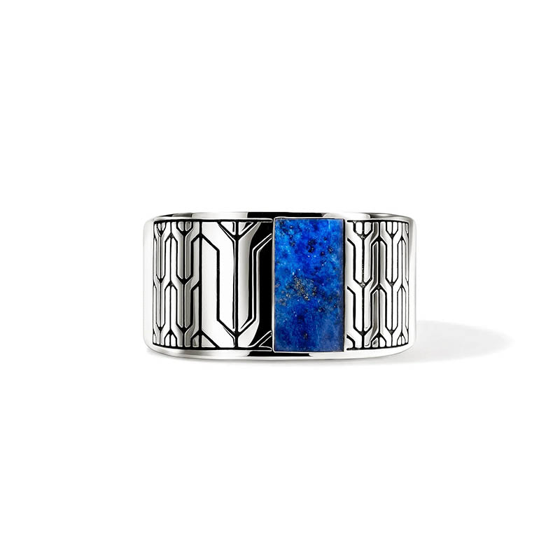 John Hardy Sterling Silver Icon 50 Lapis Lazuli Ring