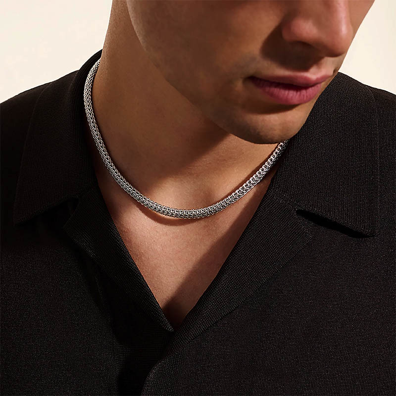 John Hardy Sterling Silver 6.5mm Icon Necklace