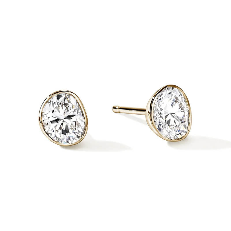 John Hardy Yellow Gold Lovestruck Stud Diamond Earrings