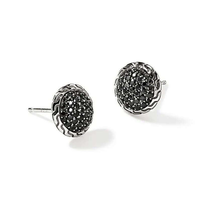 John Hardy Sterling Silver & Black Sapphire Essentials Stud Earrings