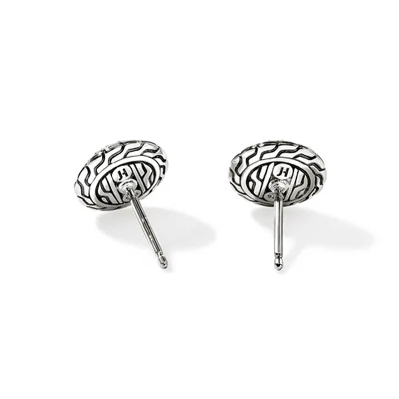 John Hardy Sterling Silver & Black Sapphire Essentials Stud Earrings