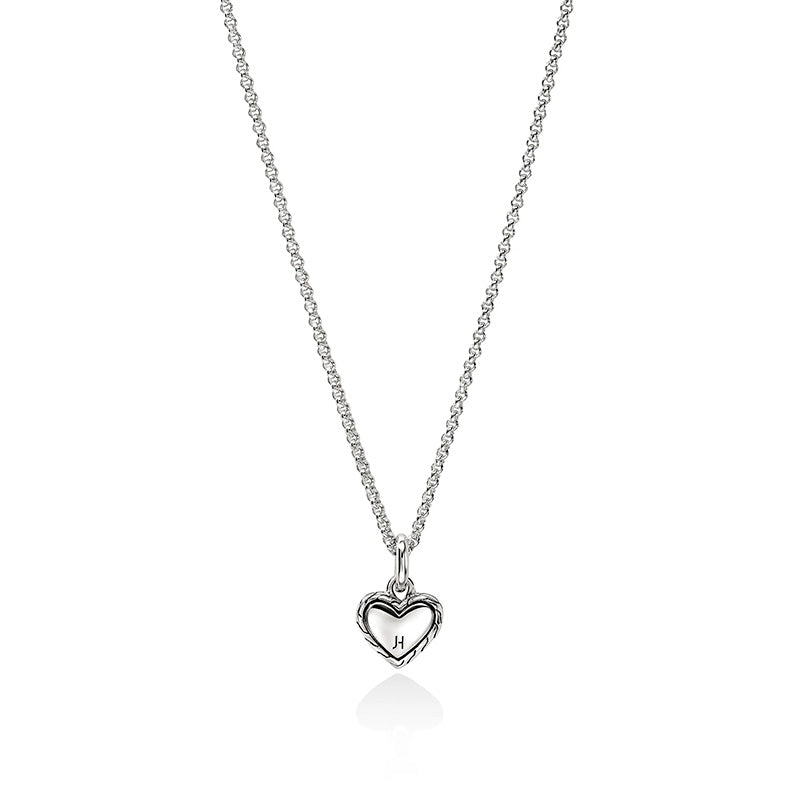 John Hardy Sterling Silver & Diamond Essentials Heart Pendant