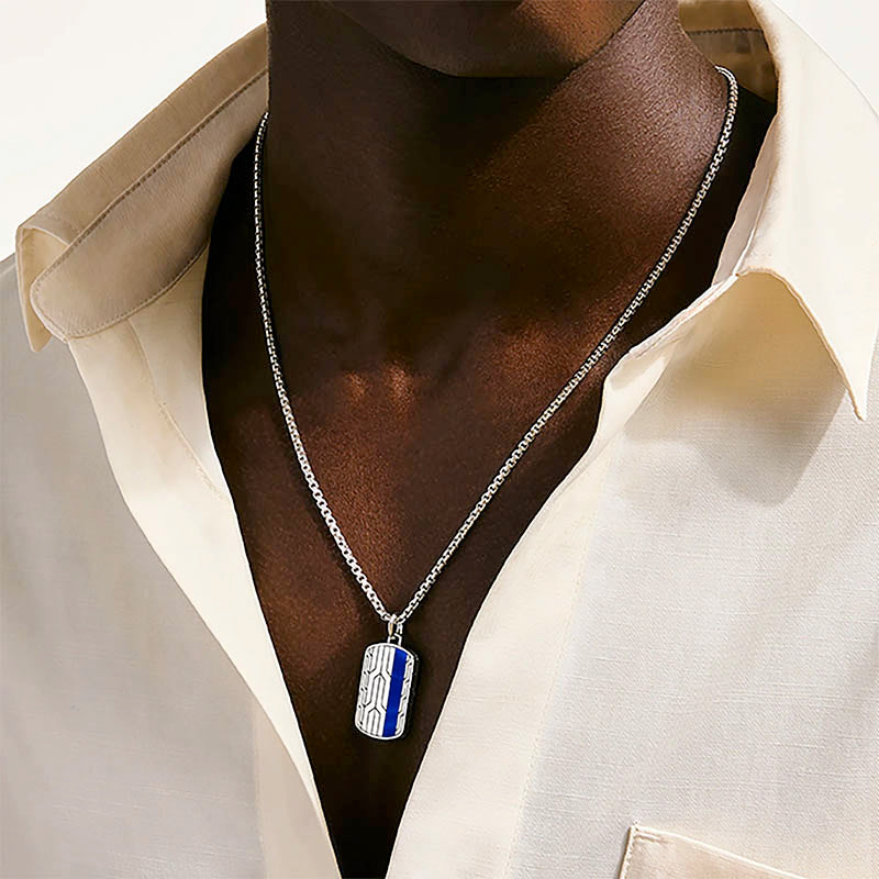 John Hardy Sterling Silver Icon 50 Lapis Lazuli Pendant