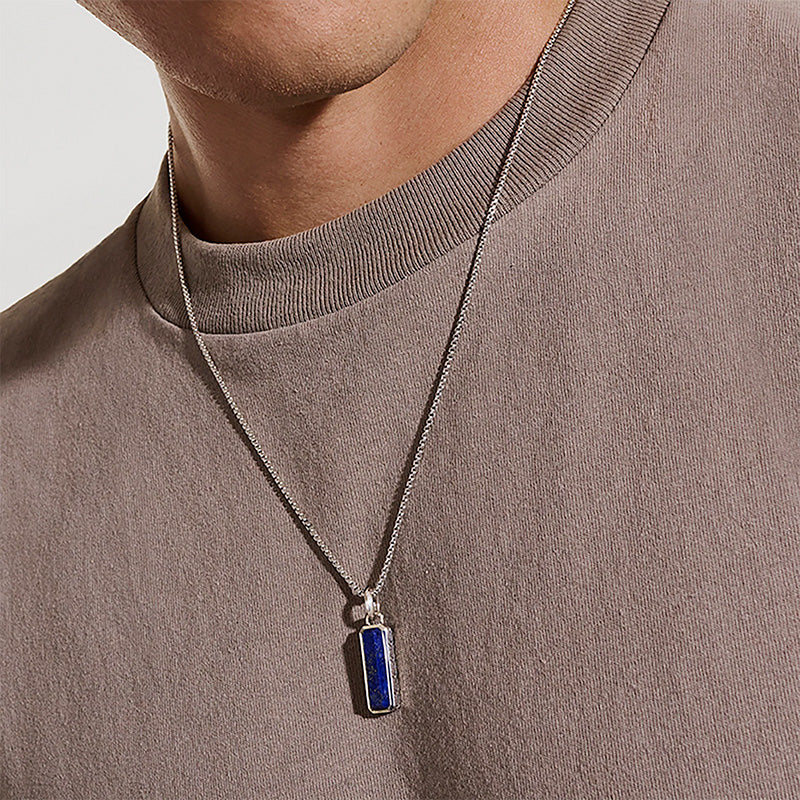 John Hardy Sterling Silver Lapis Lazuli Talisman Pendant